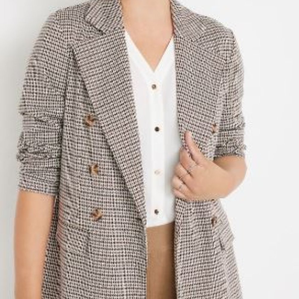 NWT Maurices Plaid Boyfriend Blazer - XL